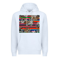 White cowhide leopard serape Premium Hoodie - RanaPortraitStore