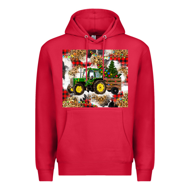 Christmas Farm Tractor Premium Hoodie by RanaPortraitStore | Teevron