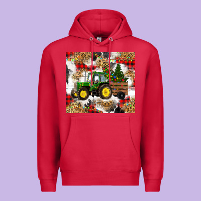 Premium Hoodie christmas farm tractor