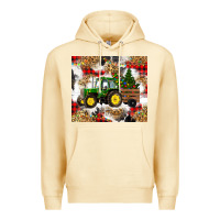 Pina Colada christmas farm tractor Premium Hoodie - RanaPortraitStore