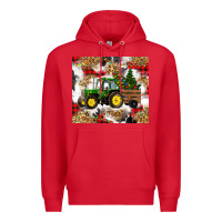 Red christmas farm tractor Premium Hoodie - RanaPortraitStore