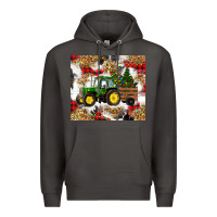 Smoke christmas farm tractor Premium Hoodie - RanaPortraitStore