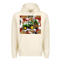 Tofu christmas farm tractor Premium Hoodie - RanaPortraitStore