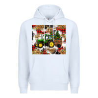 White christmas farm tractor Premium Hoodie - RanaPortraitStore