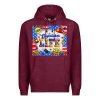 Burgundy dispatcher life Premium Hoodie - RanaPortraitStore