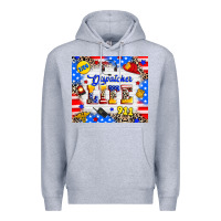 Heather Grey dispatcher life Premium Hoodie - RanaPortraitStore