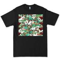Black christmas magic pattern Premium Tee - CowhideDigitalArt