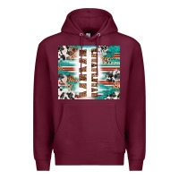 Burgundy customized mama Premium Hoodie - RanaPortraitStore
