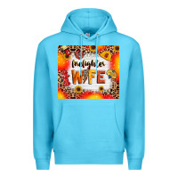 Ocean Blue firefighter wife Premium Hoodie - RanaPortraitStore