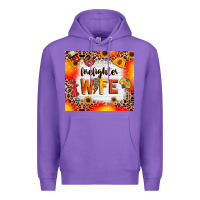 Purple firefighter wife Premium Hoodie - RanaPortraitStore