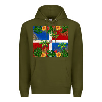 Army Green dominican republic Premium Hoodie - RanaPortraitStore