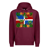 Burgundy dominican republic Premium Hoodie - RanaPortraitStore