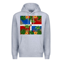 Heather Grey dominican republic Premium Hoodie - RanaPortraitStore