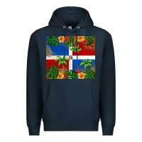 Navy dominican republic Premium Hoodie - RanaPortraitStore