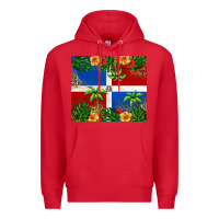 Red dominican republic Premium Hoodie - RanaPortraitStore