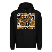 Black football Premium Hoodie - RanaPortraitStore