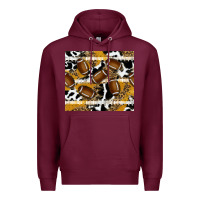 Burgundy football Premium Hoodie - RanaPortraitStore