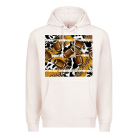 Pale Pink football Premium Hoodie - RanaPortraitStore