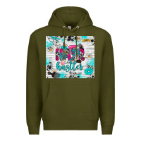 Army Green hair hustler Premium Hoodie - RanaPortraitStore