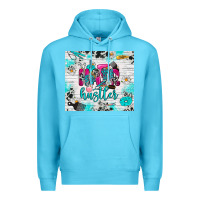 Ocean Blue hair hustler Premium Hoodie - RanaPortraitStore