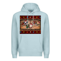 Blue Mist hohoho christmas cows Premium Hoodie - RanaPortraitStore