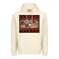 Sandshell hohoho christmas cows Premium Hoodie - RanaPortraitStore