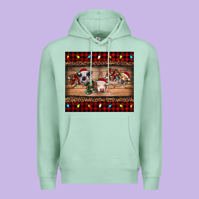 Premium Hoodie hohoho christmas cows