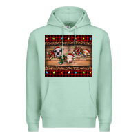 Seafoam hohoho christmas cows Premium Hoodie - RanaPortraitStore