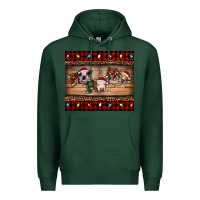 Sports Green hohoho christmas cows Premium Hoodie - RanaPortraitStore