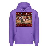 Purple hohoho christmas cows Premium Hoodie - RanaPortraitStore