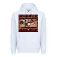 White hohoho christmas cows Premium Hoodie - RanaPortraitStore