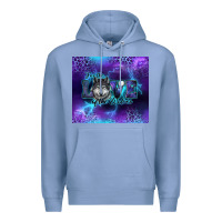 Colony Blue for the love of the wolves Premium Hoodie - RanaPortraitStore