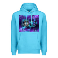 Ocean Blue for the love of the wolves Premium Hoodie - RanaPortraitStore
