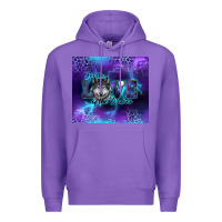 Purple for the love of the wolves Premium Hoodie - RanaPortraitStore
