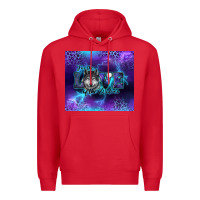Red for the love of the wolves Premium Hoodie - RanaPortraitStore