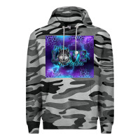 Slate Camo for the love of the wolves Premium Hoodie - RanaPortraitStore