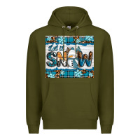 Army Green let it snow Premium Hoodie - RanaPortraitStore