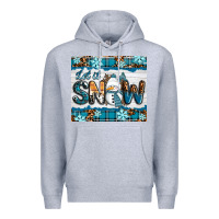 Heather Grey let it snow Premium Hoodie - RanaPortraitStore