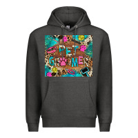 Charcoal Heather pet groomer Premium Hoodie - RanaPortraitStore