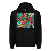 Black pet groomer Premium Hoodie - RanaPortraitStore