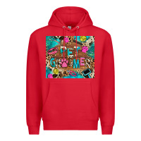 Red pet groomer Premium Hoodie - RanaPortraitStore