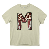 Name Footballcow Print Letter M Heavy Core Tee | Teevron