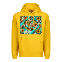 Lemon leopard sunflower hearts Premium Hoodie - RanaPortraitStore