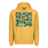 Mustard leopard sunflower hearts Premium Hoodie - RanaPortraitStore