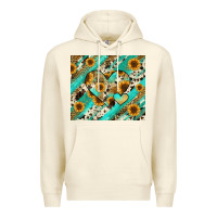 Sandshell leopard sunflower hearts Premium Hoodie - RanaPortraitStore