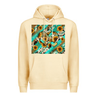 Pina Colada leopard sunflower hearts Premium Hoodie - RanaPortraitStore