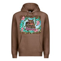 Chestnut mama bear haunting fish floral Premium Hoodie - RanaPortraitStore