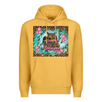 Mustard mama bear haunting fish floral Premium Hoodie - RanaPortraitStore