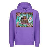 Purple mama bear haunting fish floral Premium Hoodie - RanaPortraitStore
