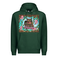 Sports Green mama bear haunting fish floral Premium Hoodie - RanaPortraitStore